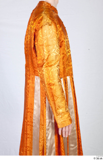  Photos Man in Historical Servant suit 2 Medieval clothing Medieval servant orange jacket upper body 0008.jpg